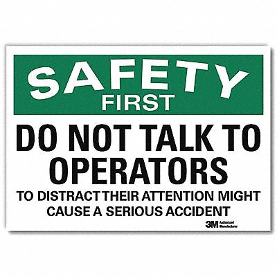 Safety Decal 5 in x 7 in Rflct Sheeting