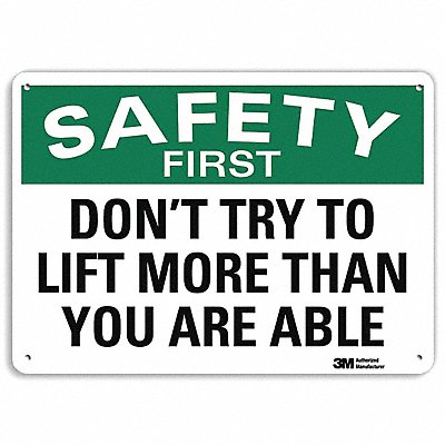 Safety Sign 10 inx14 in Plastic
