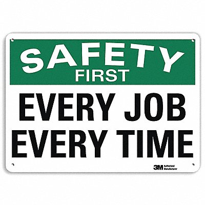 Safety Sign 7 in x 10 in Aluminum