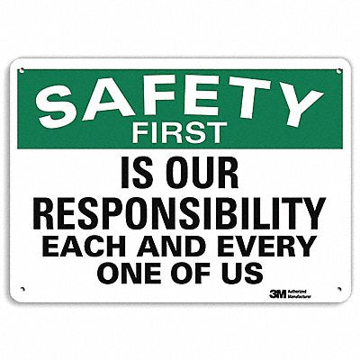 Safety Sign 10 inx14 in Aluminum