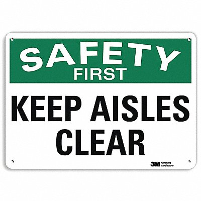 Safety Sign 10 in x 14 in Aluminum