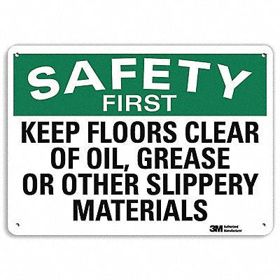 Safety Sign 7 in x 10 in Plastic