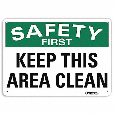 Safety Sign 10 in x 14 in Aluminum