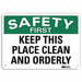 Safety Sign 7 in x 10 in Plastic