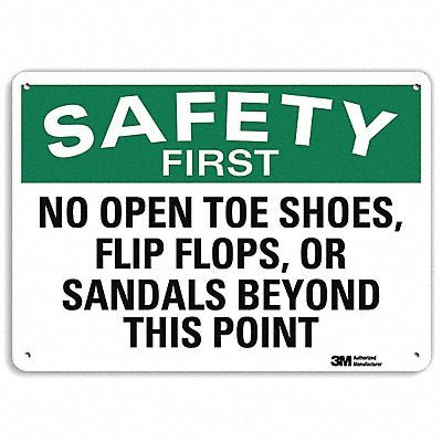 Safety Sign 7 in x 10 in Plastic