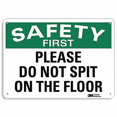 Safety Sign 10 in x 14 in Plastic