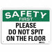 Safety Sign 10 in x 14 in Aluminum