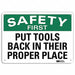 Safety Sign 7 in x 10 in Plastic