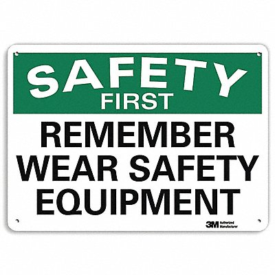 Safety Sign 7 inx10 in Plastic