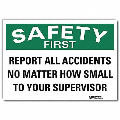 Safety Decal 5 in x 7 in Rflct Sheeting