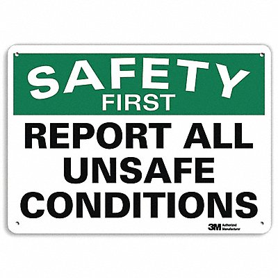 Safety Sign 7 inx10 in Plastic