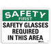 Safety First Sign 10 inx14 in Aluminum