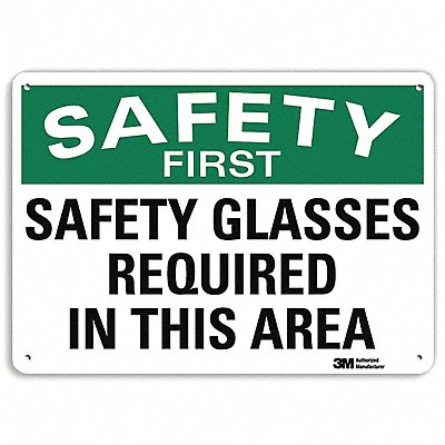 Safety Sign 10 in x 14 in Plastic