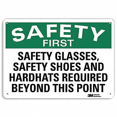 Safety Sign 7 in x 10 in Plastic