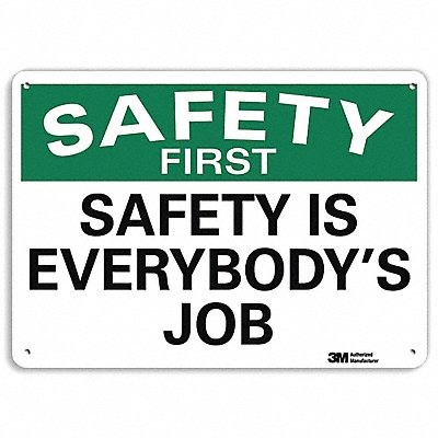 Safety Sign 10 inx14 in Aluminum