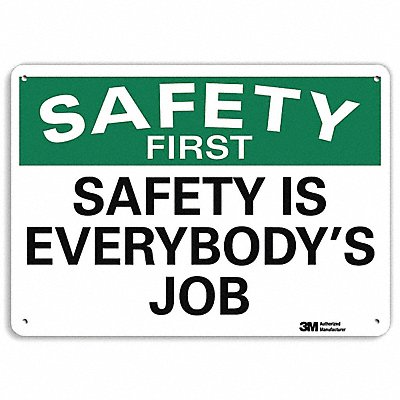 Safety Sign 7 inx10 in Plastic