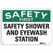 Safety First Sign 7 in x 10 in Aluminum