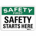 Safety Sign 10 in x 14 in Aluminum
