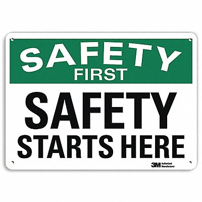 Safety Sign 7 in x 10 in Aluminum