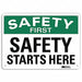 Safety Sign 7 inx10 in Plastic