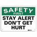 Safety Sign 10 in x 14 in Aluminum