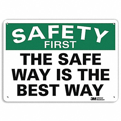 Safety Sign 10 inx14 in Plastic