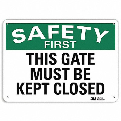 Safety Sign 7 in x 10 in Plastic