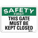 Safety Sign 7 in x 10 in Plastic