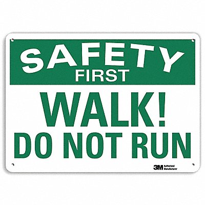 Safety Sign 7 in x 10 in Aluminum