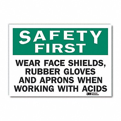 Safety Sign 7 in x 10 in Rflct Sheeting