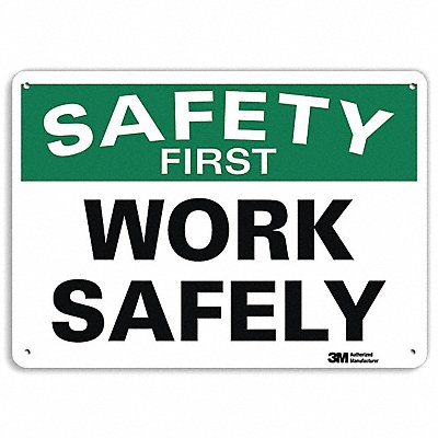 Safety Sign 7 in x 10 in Plastic