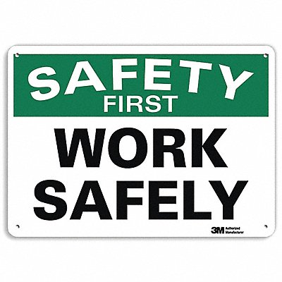 Safety Sign 7 in x 10 in Aluminum