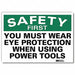 Safety Sign 10 in x 14 in Rflct Sheeting