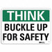 Rflct Seat Belts Sign 10x14in Alum