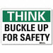 Rflct Seat Belts Lbl 7x10in Alum