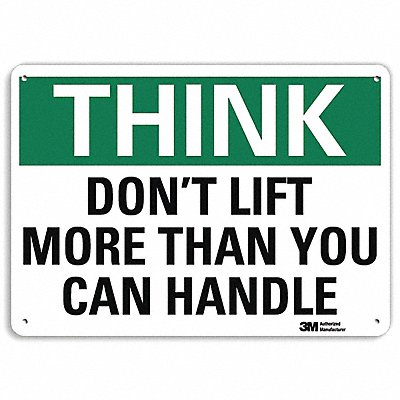 Safety Sign 10 in x 14 in Aluminum