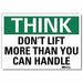 Safety Decal 7 in x 10 in Rflct Sheeting