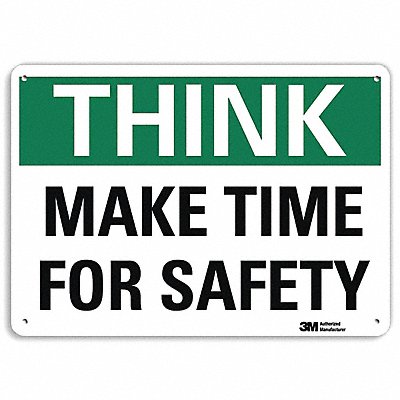 Safety Sign 7 in x 10 in Plastic