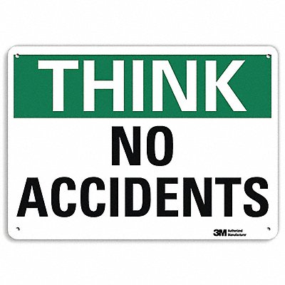 Safety Sign 10 in x 14 in Plastic