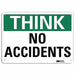 Safety Sign 10 in x 14 in Plastic