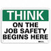 Safety Sign 7 inx10 in Plastic