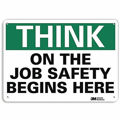 Safety Sign 10 in x 14 in Aluminum