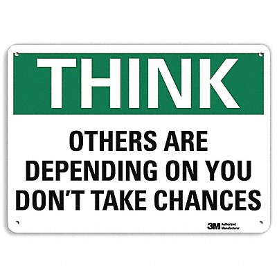 Safety Sign 10 in x 14 in Aluminum