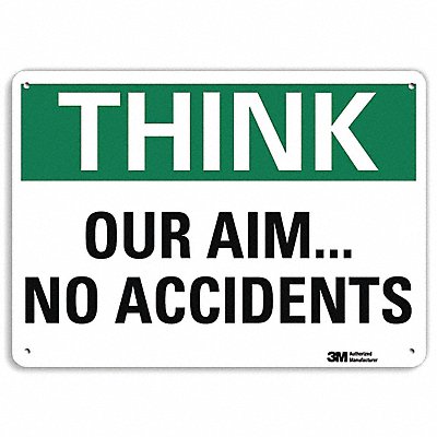 Safety Sign 10 in x 14 in Aluminum