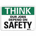 Safety Sign 7 in x 10 in Plastic