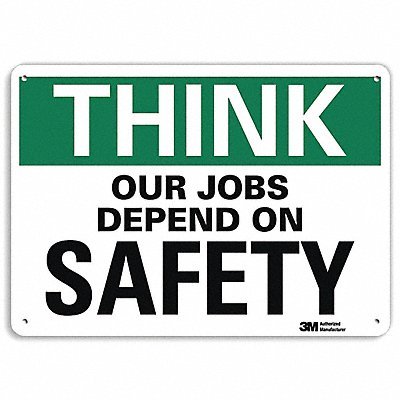 Safety Sign 10 in x 14 in Aluminum