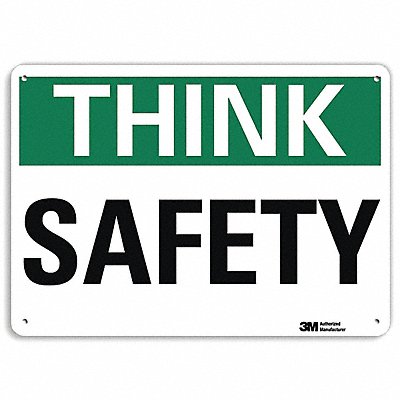 Safety Sign 7 in x 10 in Aluminum