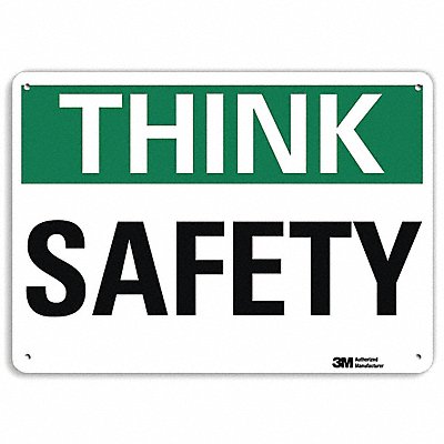 Safety Sign 10 in x 14 in Aluminum