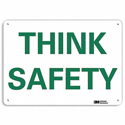 Safety Sign 7 in x 10 in Aluminum