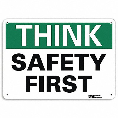 Safety Sign 10 in x 14 in Aluminum